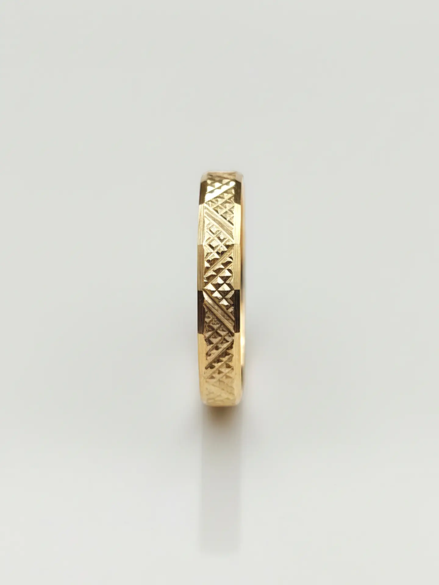 Argolla Individual Nupcial Tallada Oro 18k 2