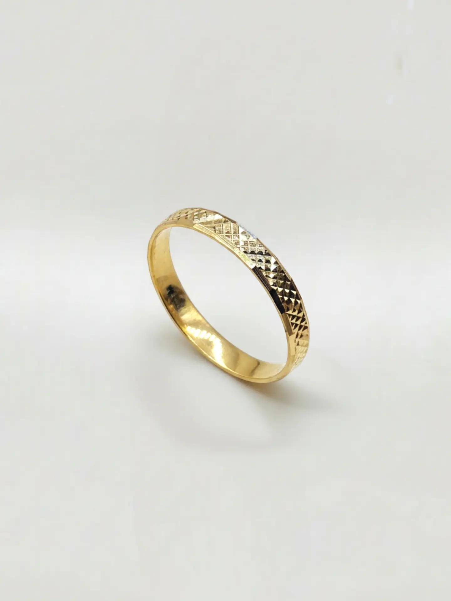 Argolla Individual Nupcial Tallada Oro 18k 4