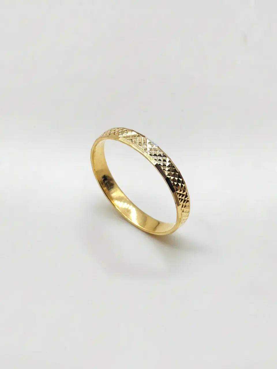 Argolla Individual Nupcial Tallada Oro 18k 4