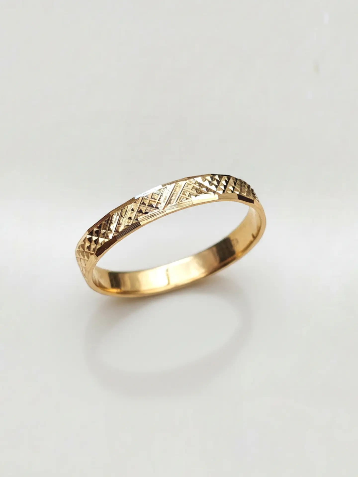 Argolla Individual Nupcial Tallada Oro 18k 5