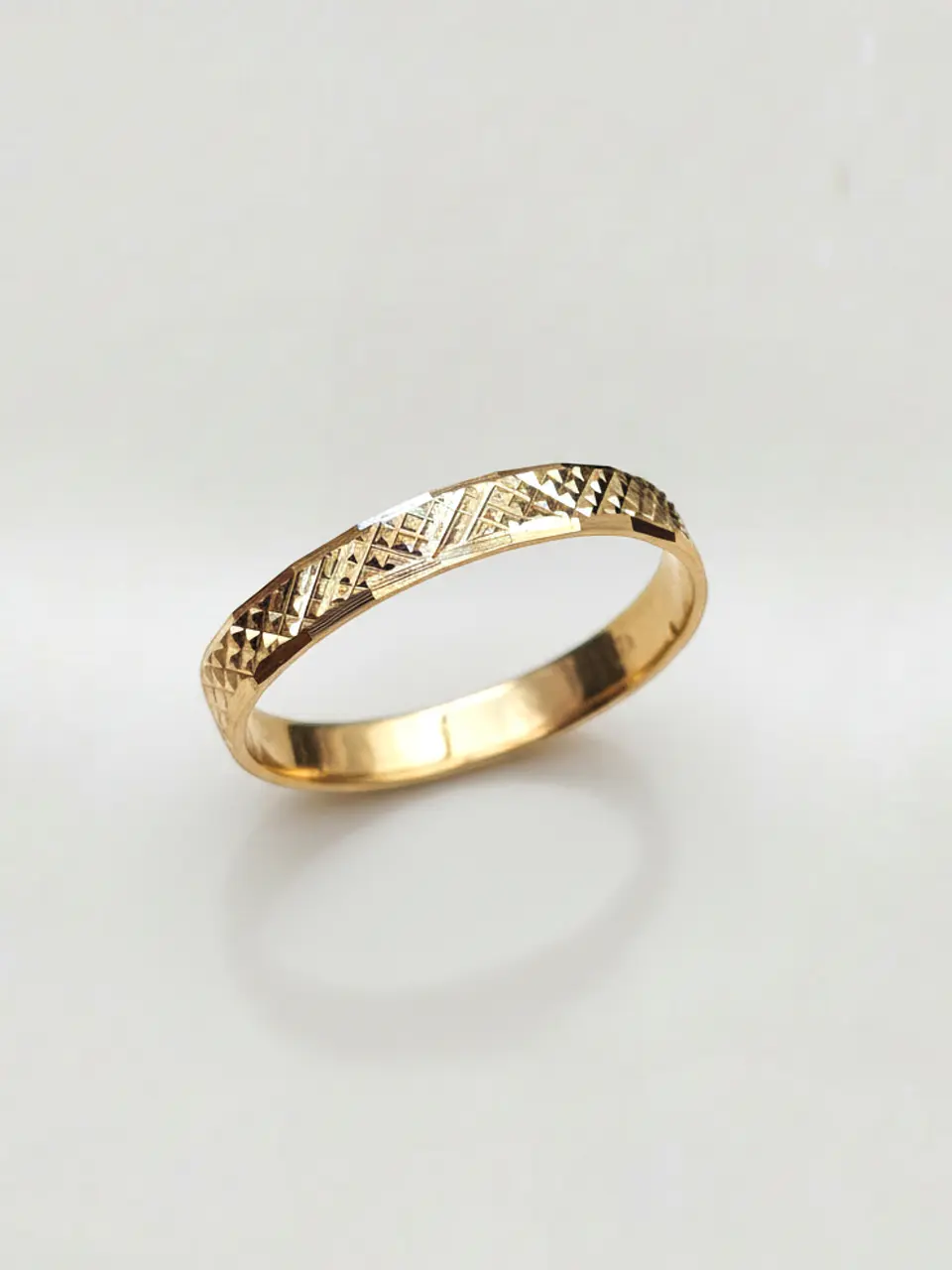 Argolla Individual Nupcial Tallada Oro 18k 5