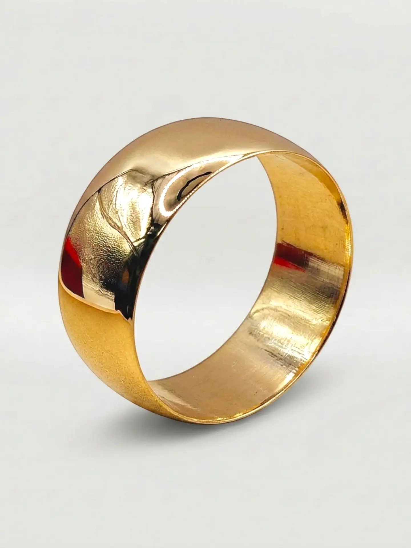 Argolla Individual Nupcial Media Caña Grande Oro 18k 1