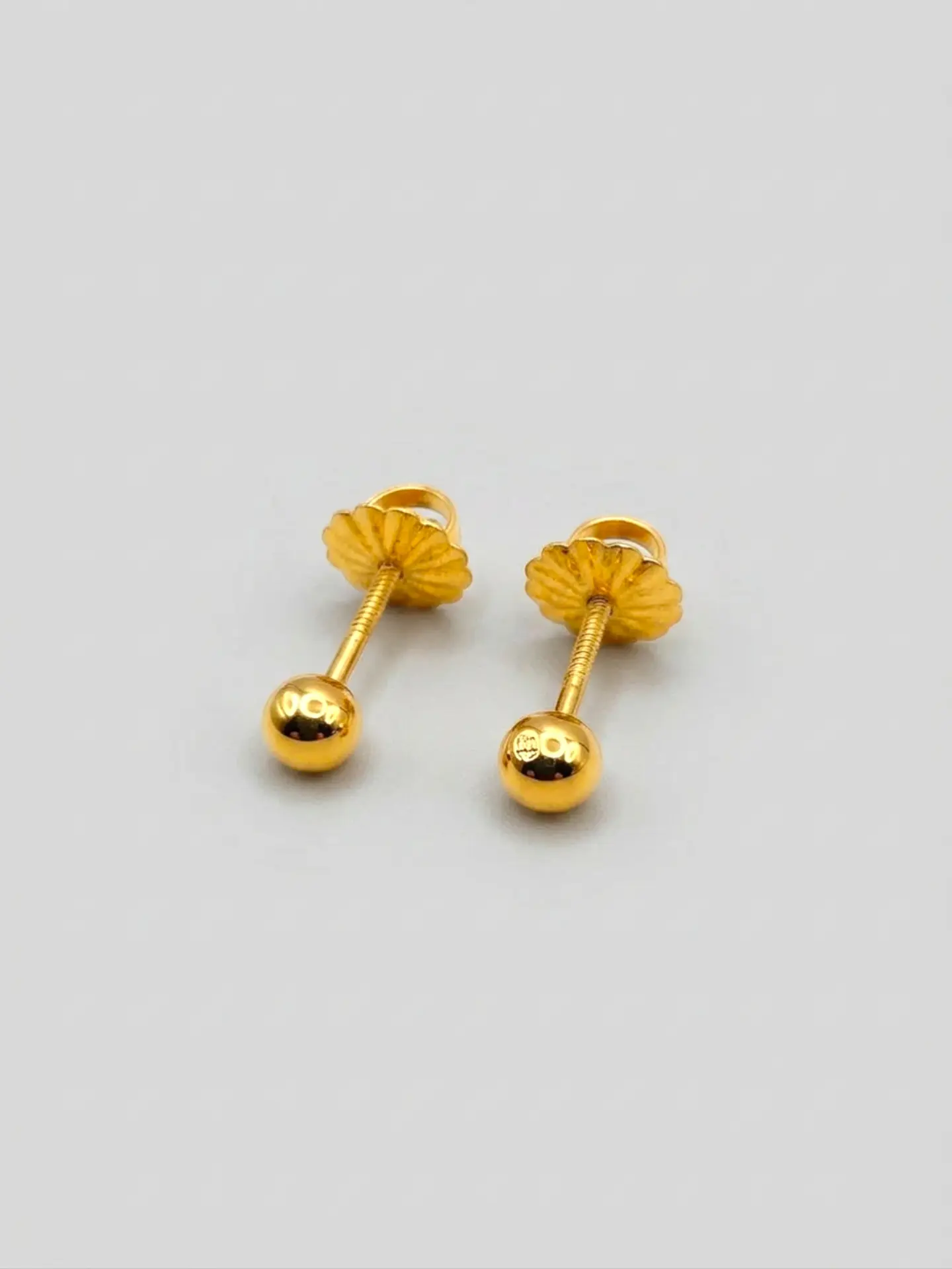 Aros Esfera de Oro Chico Oro 18k 3