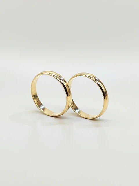 Anillos Ilusiones Tradición Media Caña Oro 18k