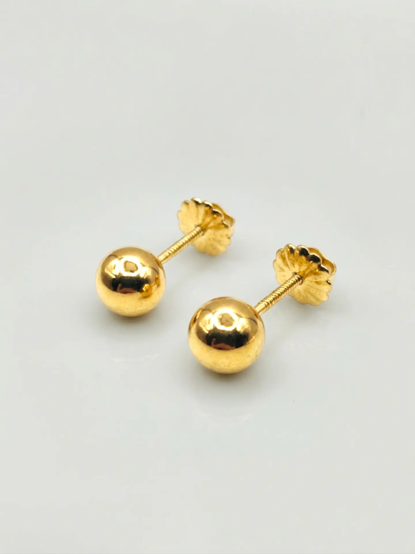 Aros Esfera de Oro Mediano Oro 18k 3