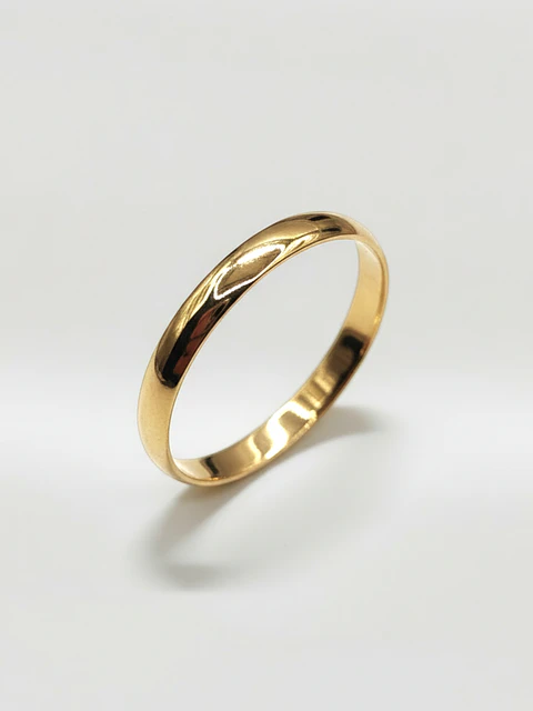 Anillo Ilusión Individual Media Caña Oro 18k