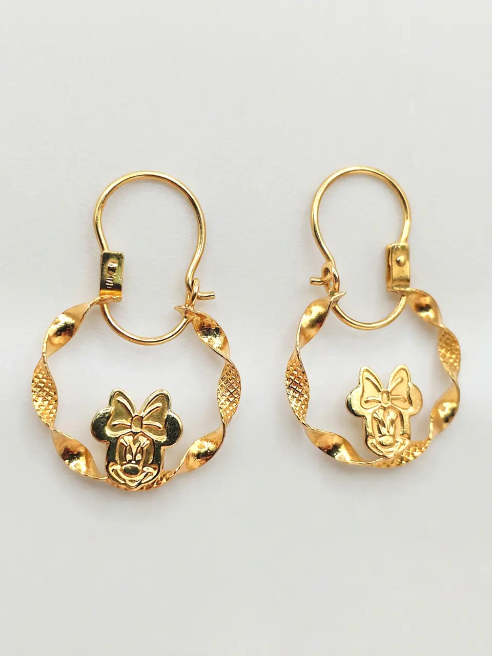 Aros Argolla Entorchada Minnie Oro 18k 5
