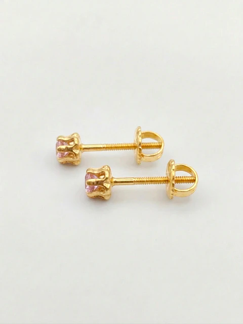 Aros Chatón Italiano Rosa de Francia Chico 3 mm Oro 18k