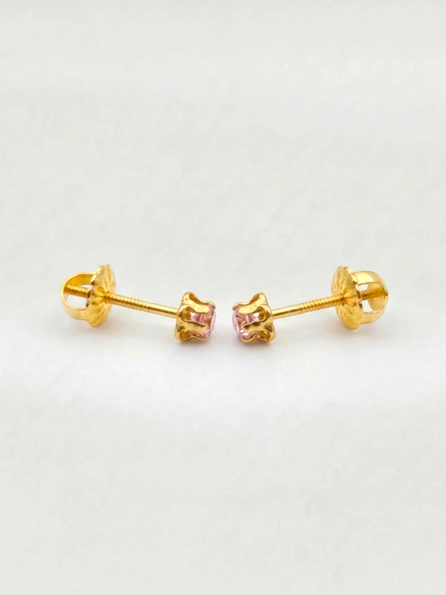 Aros Chatón Italiano Rosa de Francia Chico Oro 18k 5