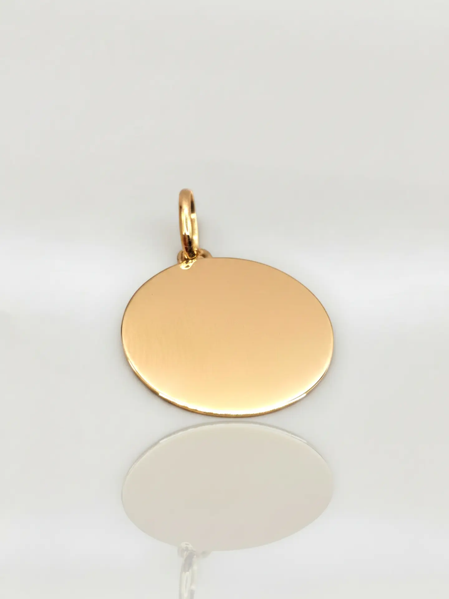 Colgante Disco Espejo Distinción Oro 18k 3