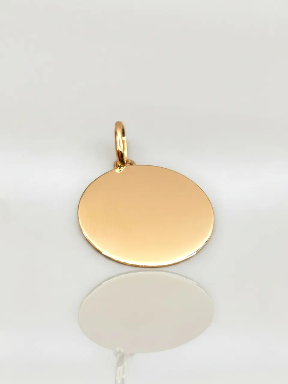 Colgante Disco Espejo Distinción Oro 18k 3