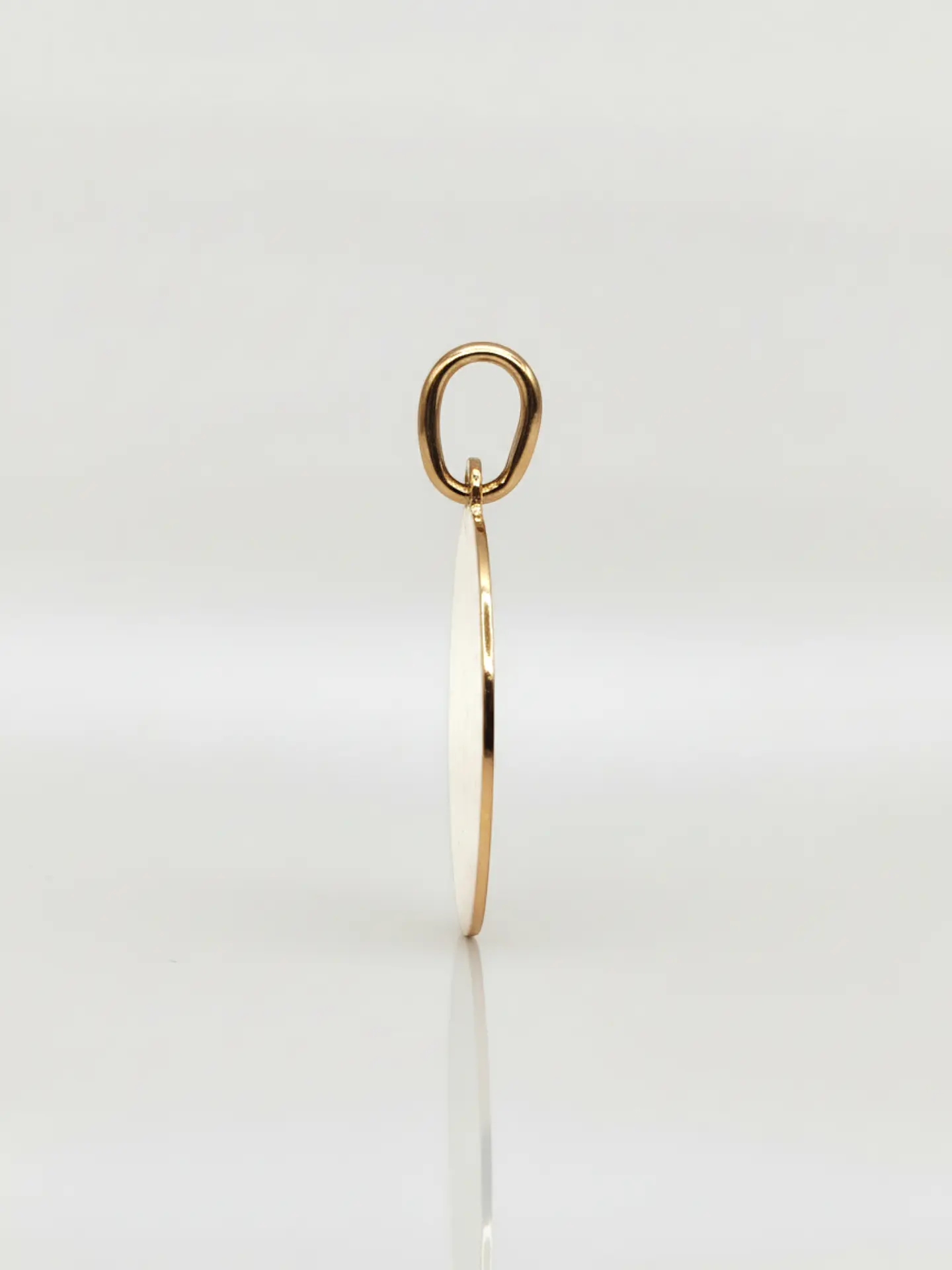 Colgante Disco Espejo Distinción Oro 18k 4