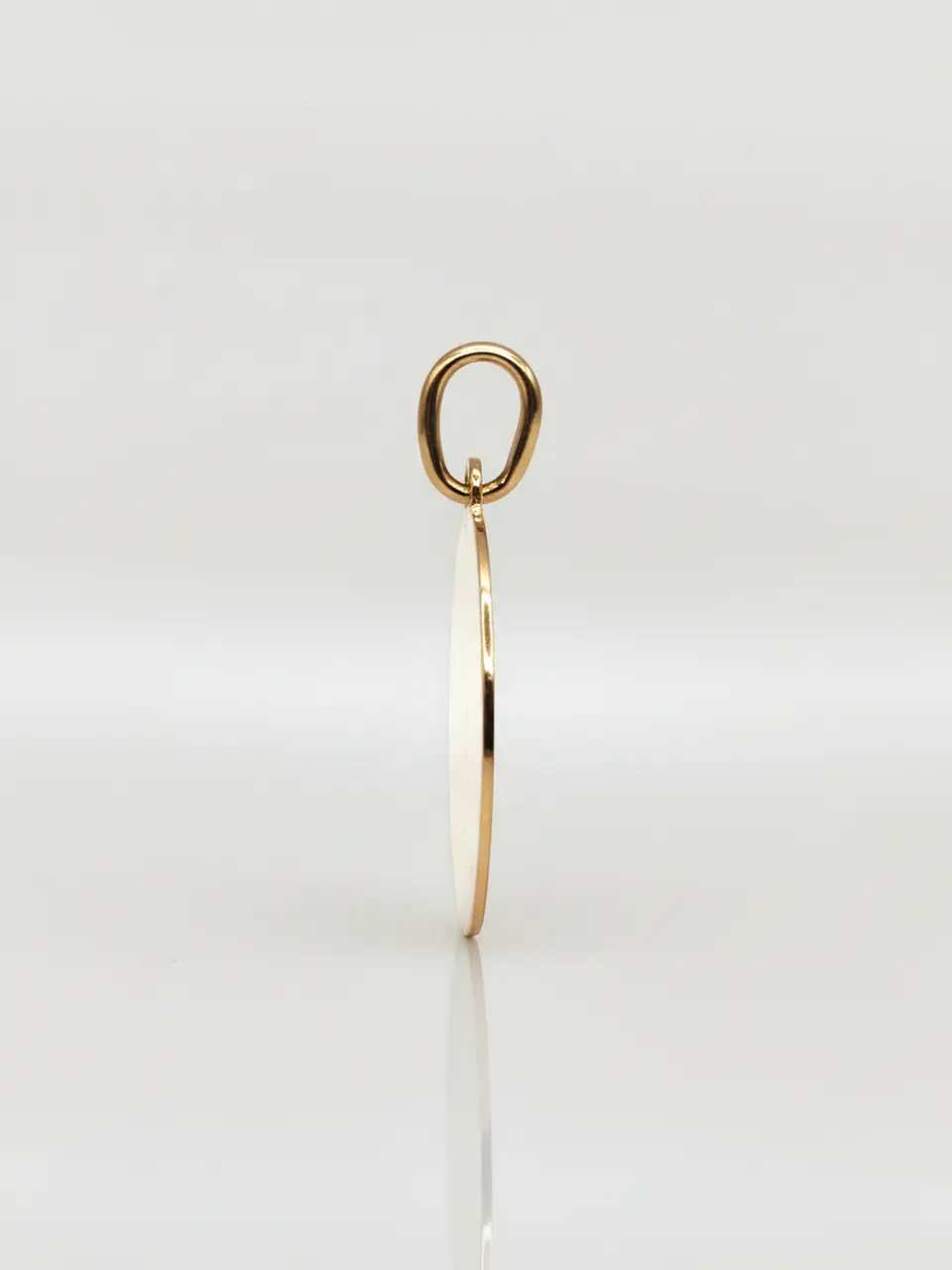 Colgante Disco Espejo Distinción Oro 18k 4