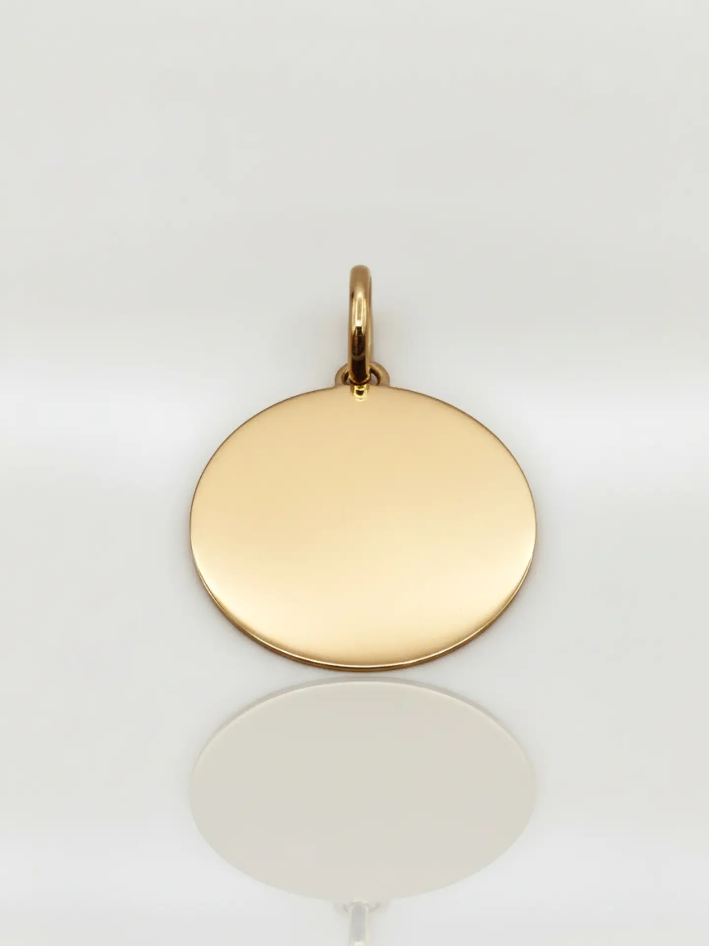 Colgante Disco Espejo Distinción Oro 18k 1