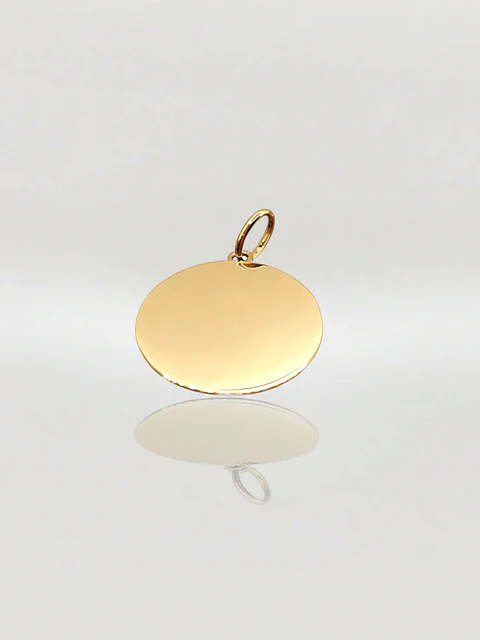 Colgante Disco Espejo de Prestigio Oro 18k