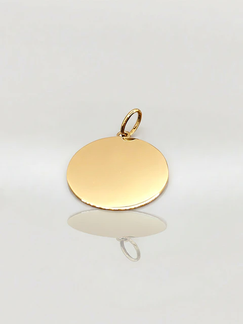 Colgante Disco Espejo de Prestigio Oro 18k