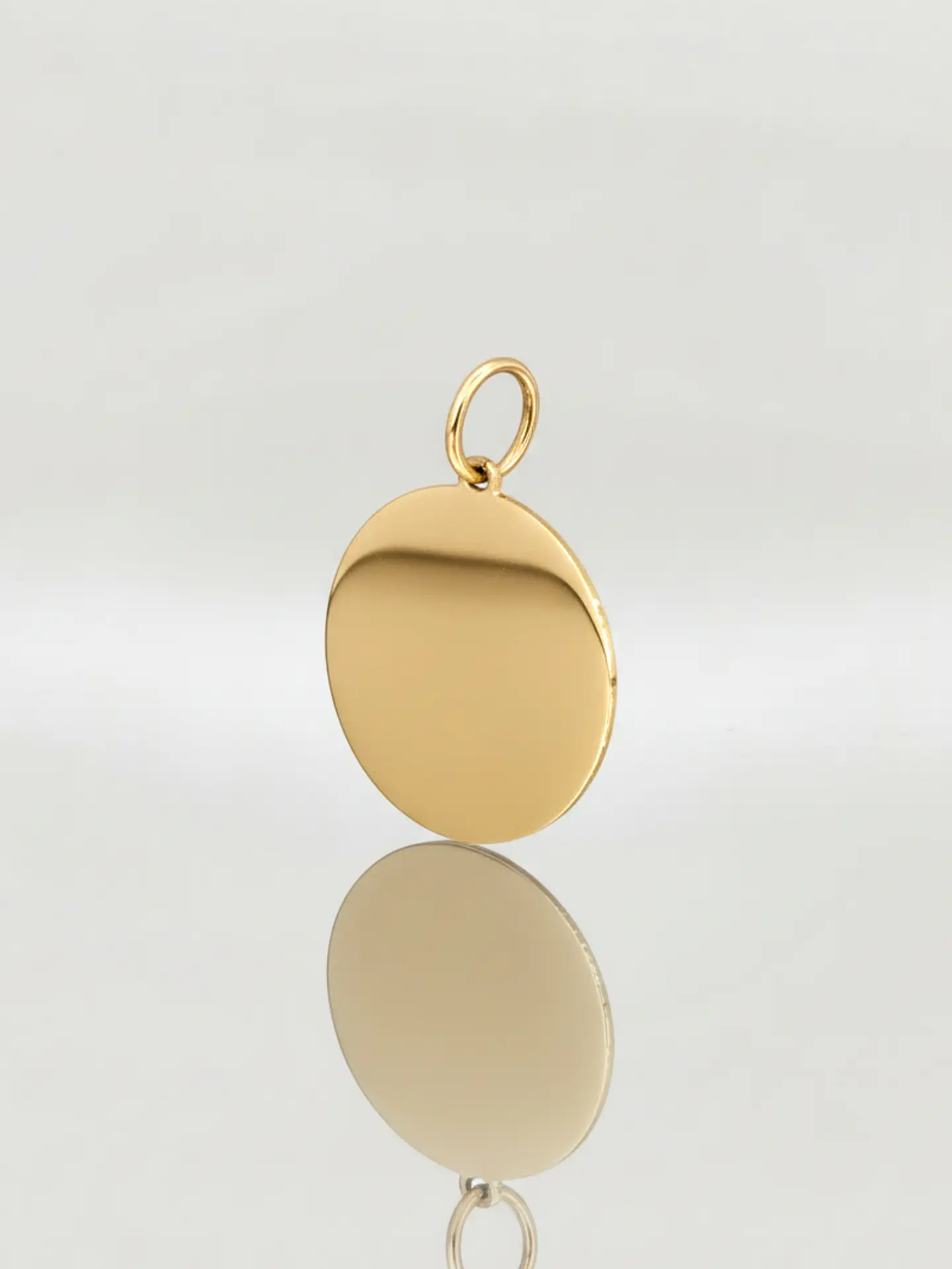 Colgante Disco Espejo de Prestigio Oro 18k 3