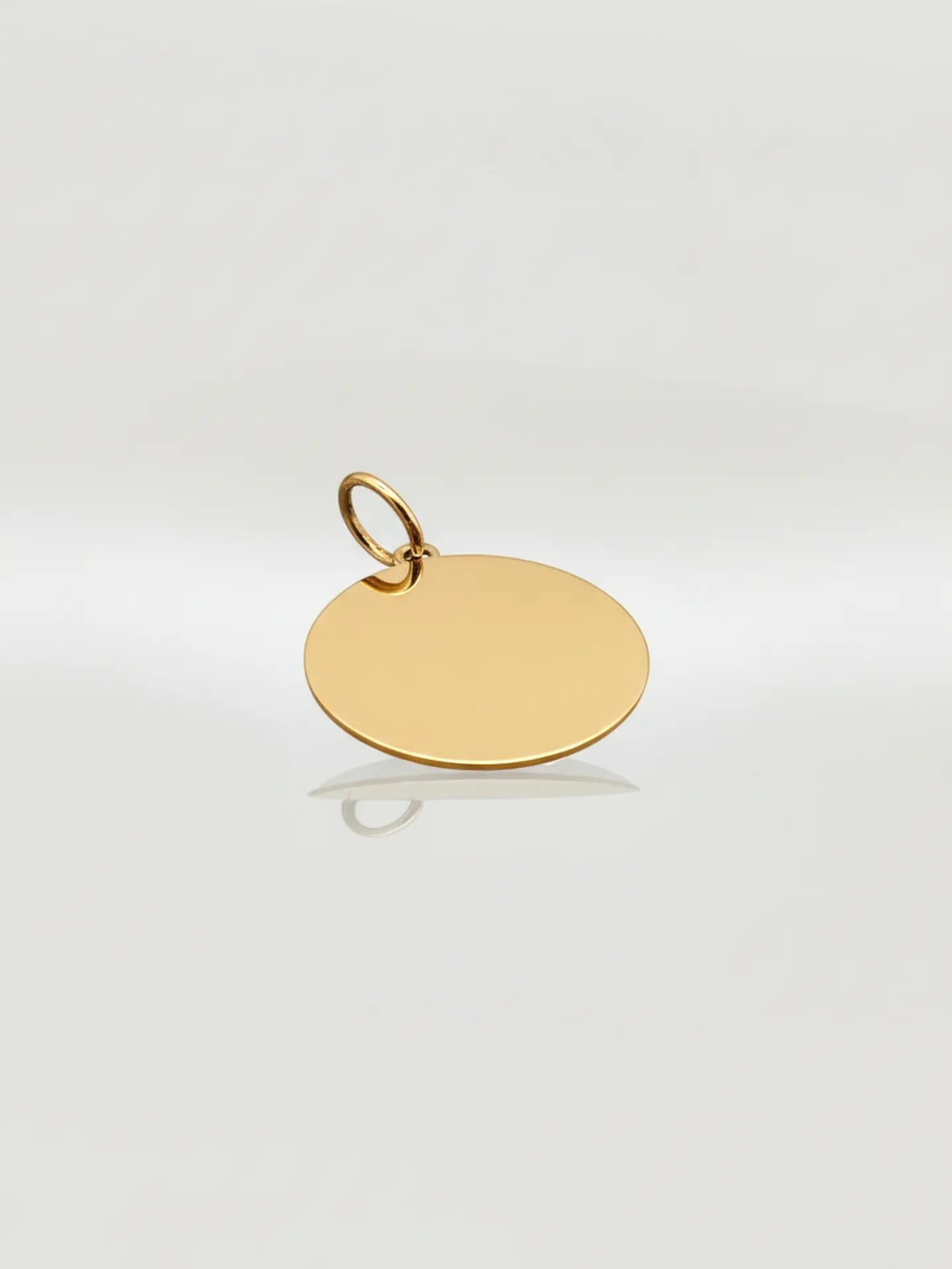 Colgante Disco Espejo de Prestigio Oro 18k 4