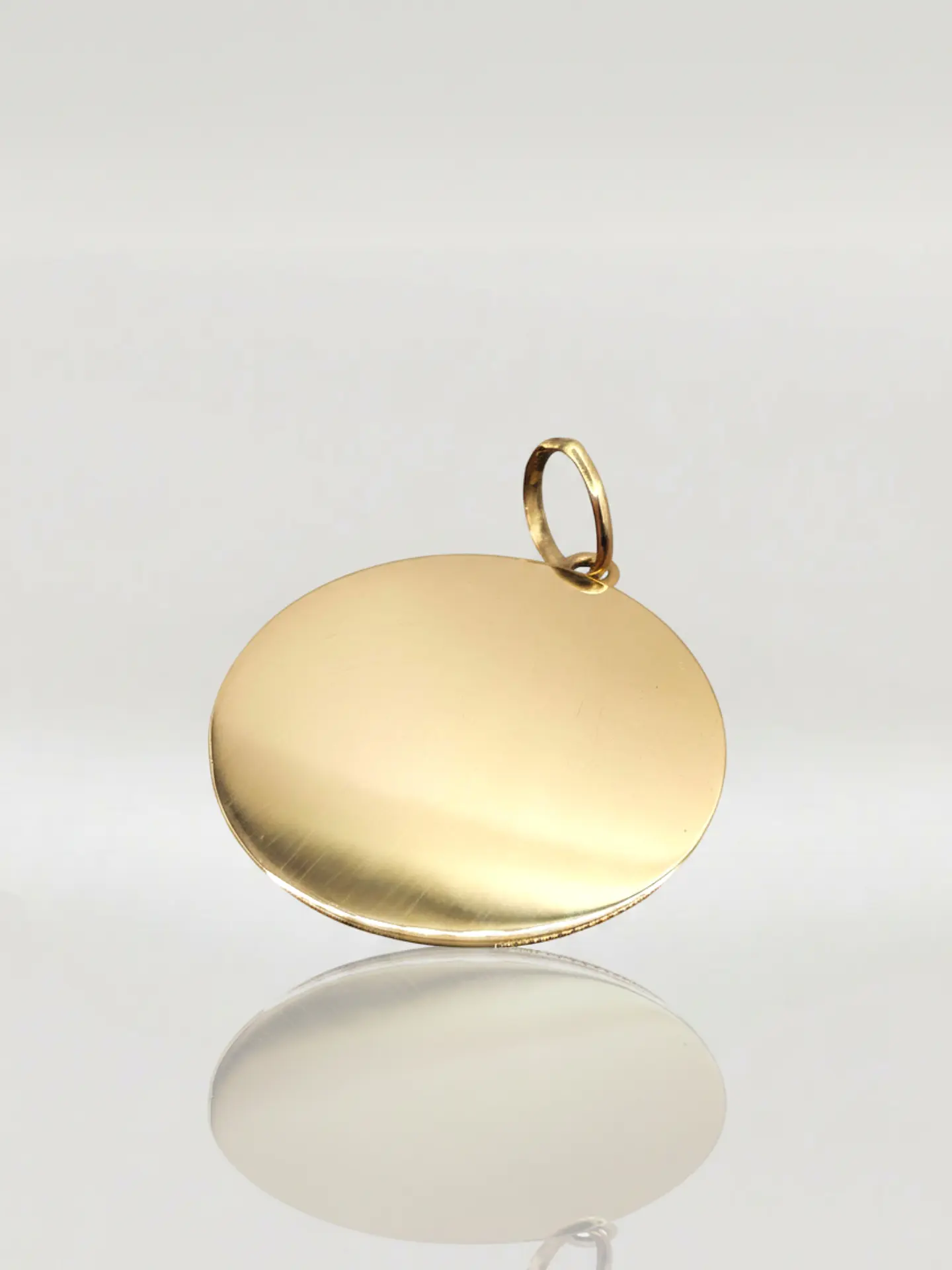 Colgante Disco Espejo Majestuoso Oro 18k 4