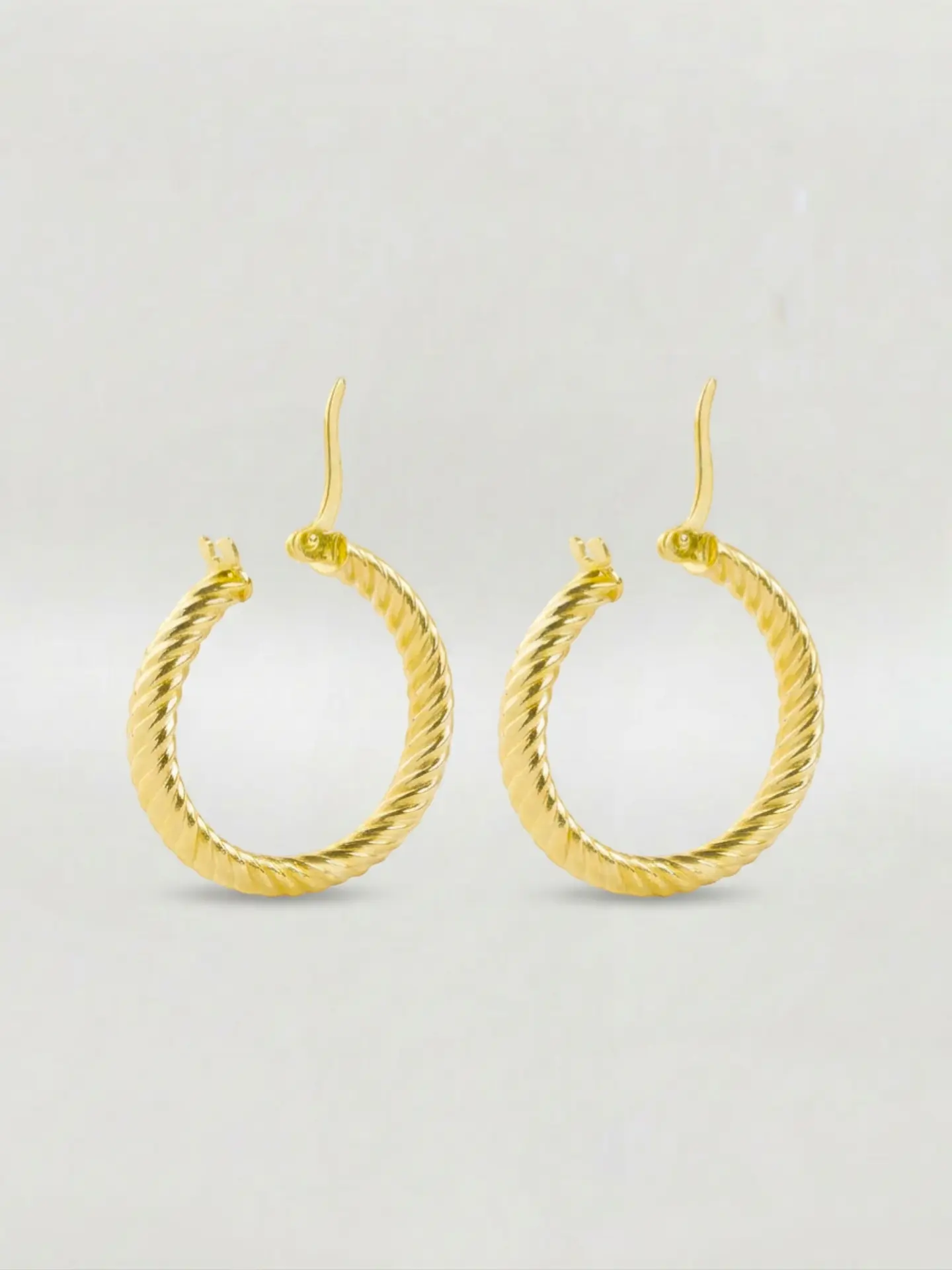 Aros Argollas Espiral Infinito Oro 18k 2