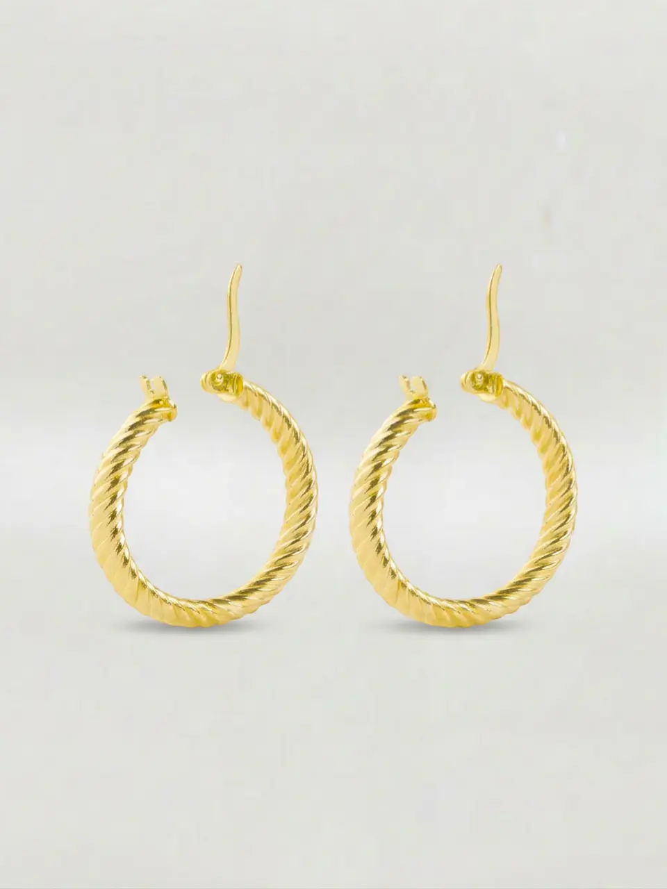 Aros Argollas Espiral Infinito Oro 18k 2