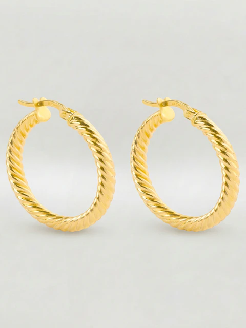 Aros Argollas Espiral Infinito Oro 18k