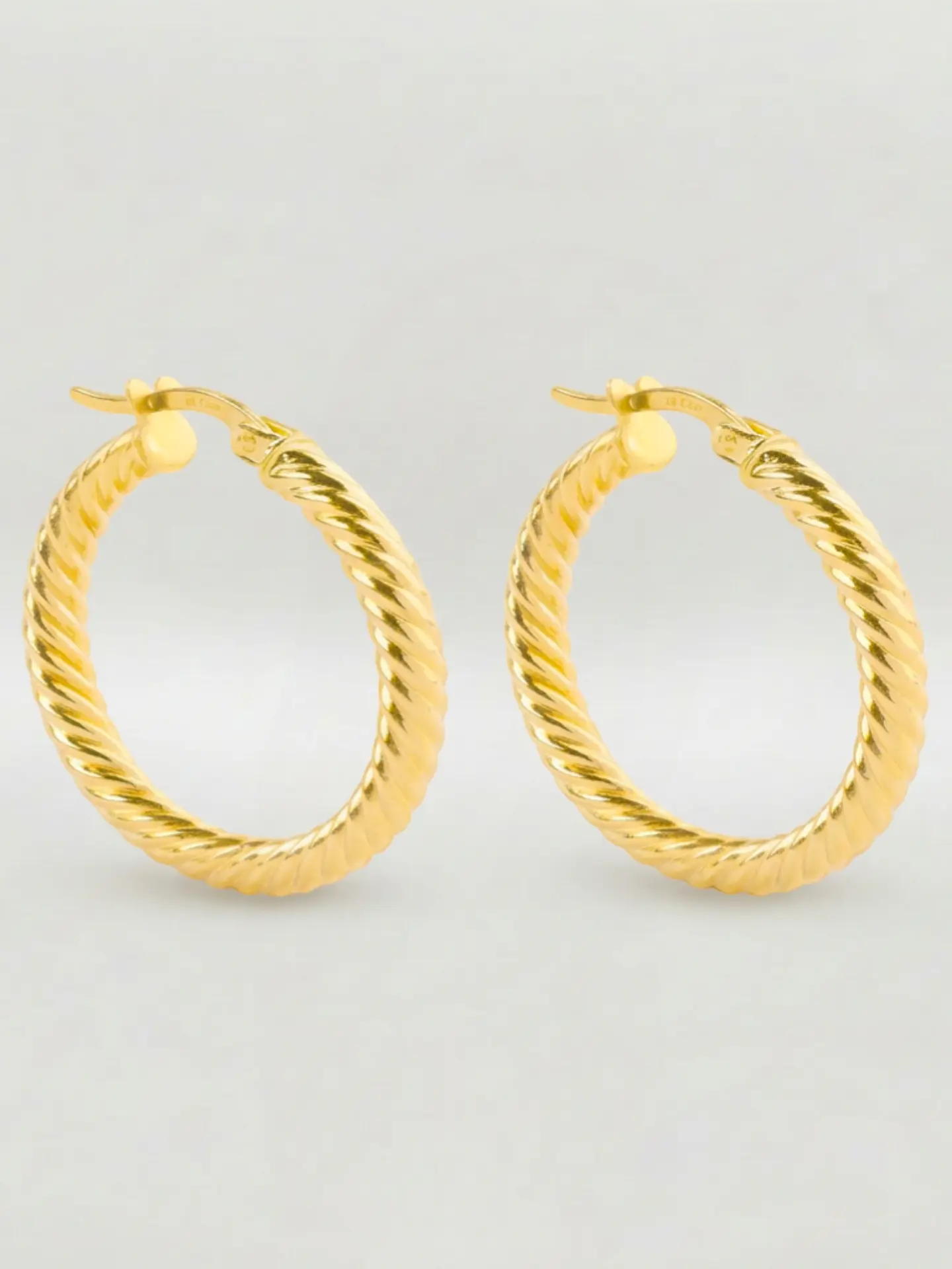 Aros Argollas Espiral Infinito Oro 18k 1