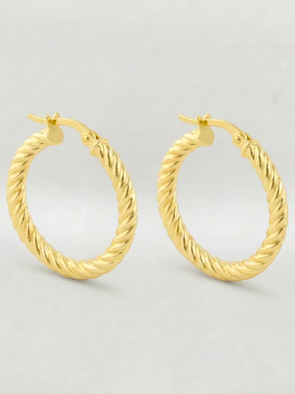 Aros Argollas Espiral Infinito Oro 18k 3