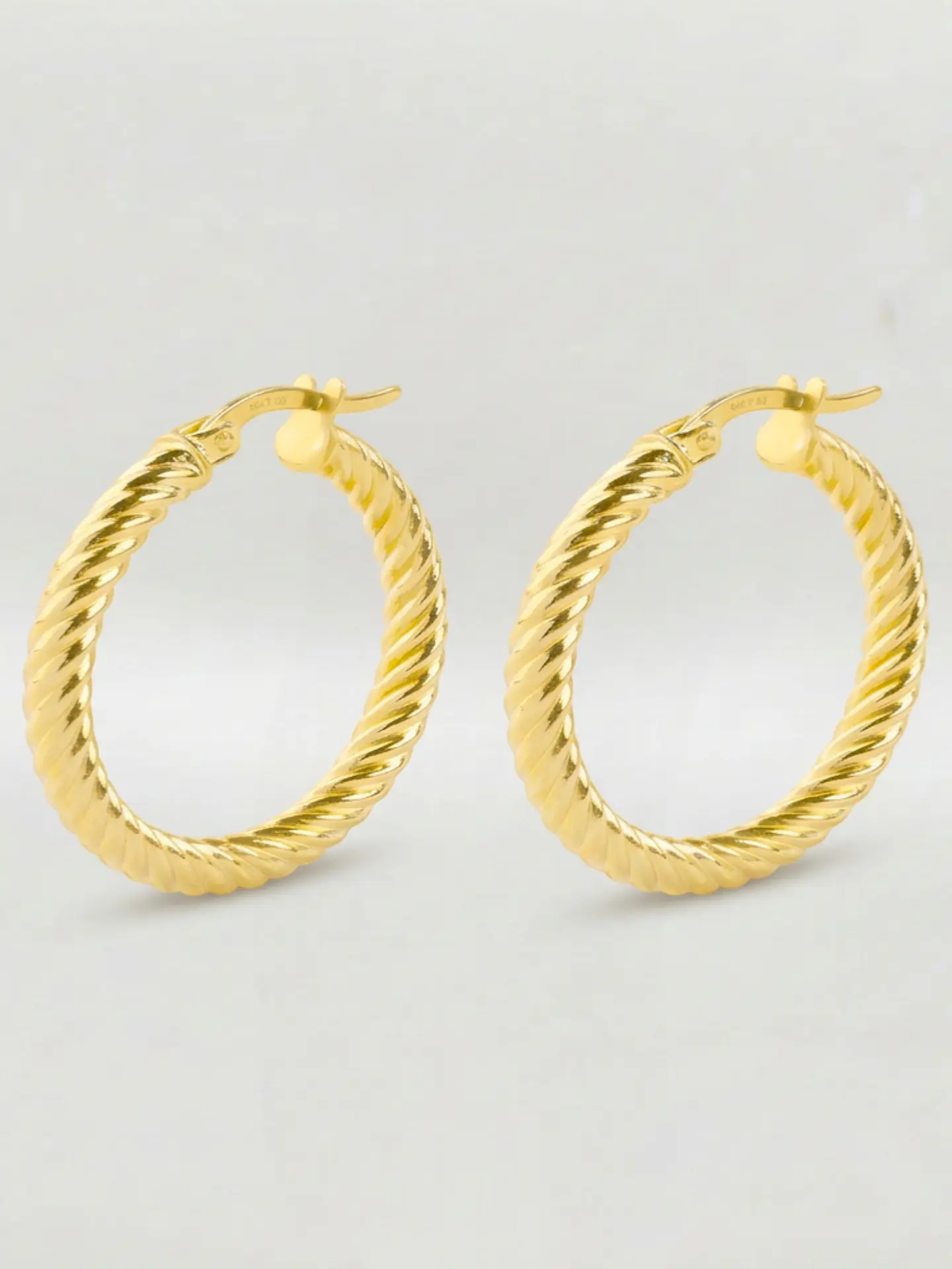 Aros Argollas Espiral Infinito Oro 18k 4