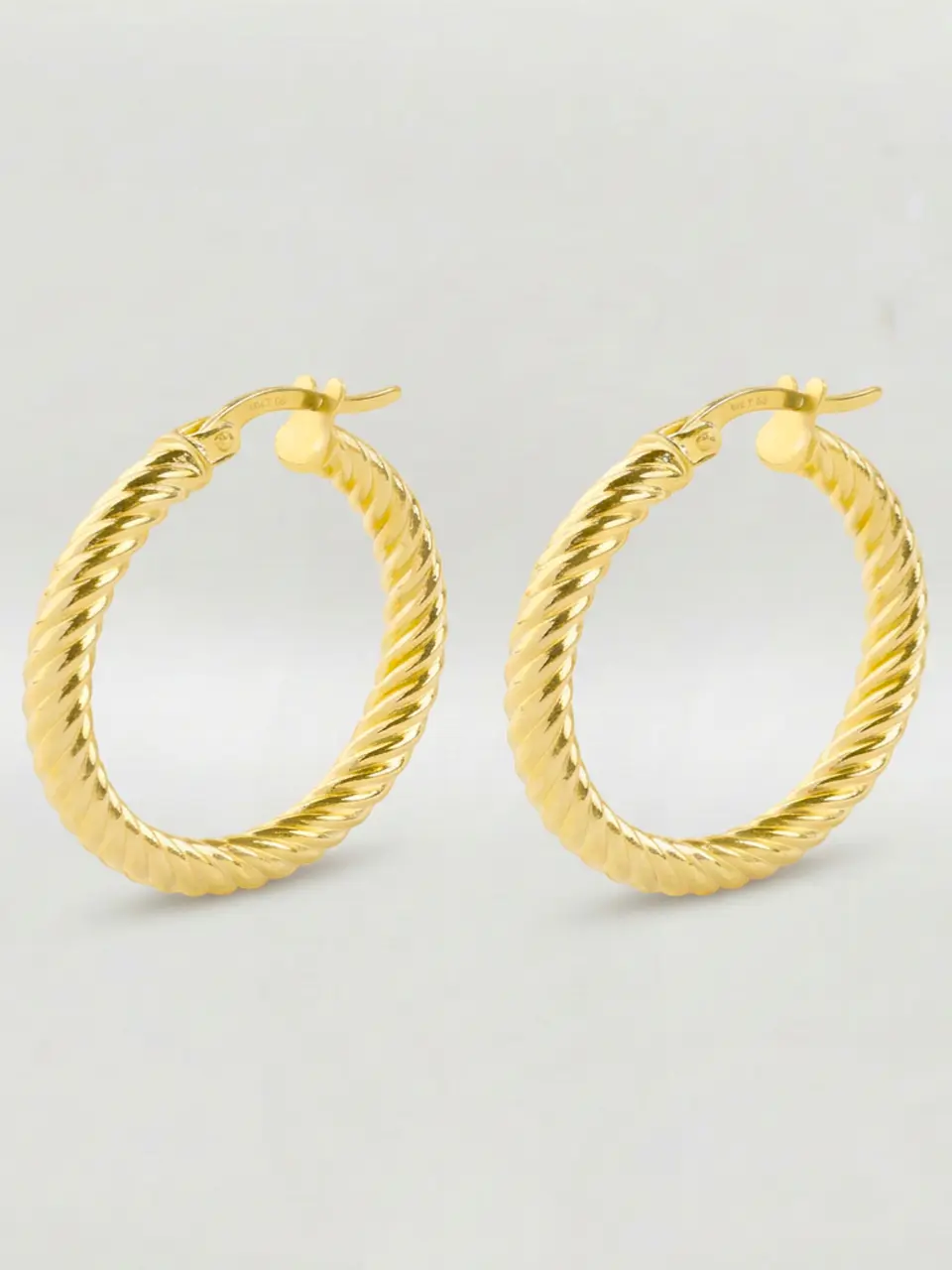 Aros Argollas Espiral Infinito Oro 18k 4