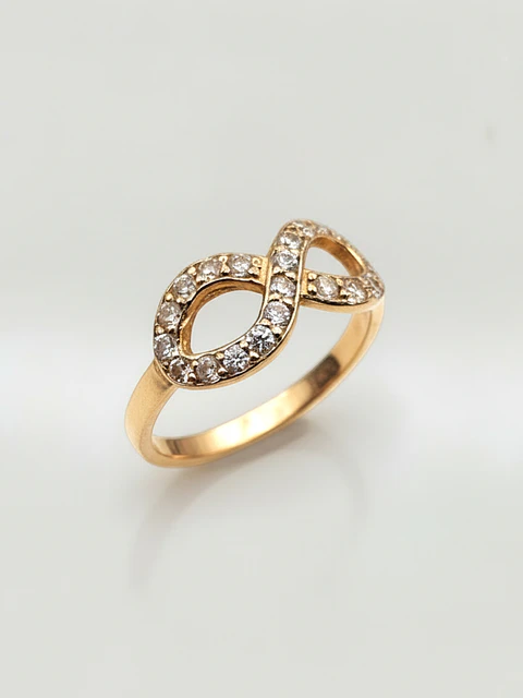 Anillo Infinito Destello Eterno con Circones Oro 18k