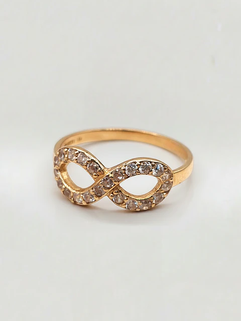 Anillo Infinito Destello Eterno con Circones Oro 18k