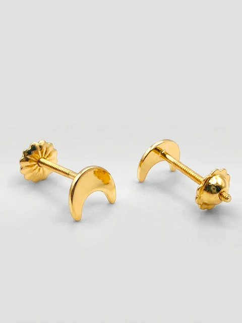 Aros Luna Creciente Mediano Oro 18k