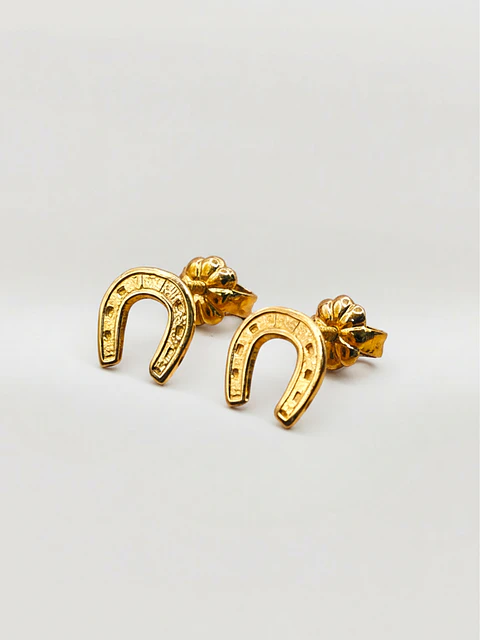 Aros Herradura de la Suerte Grande Oro 18k