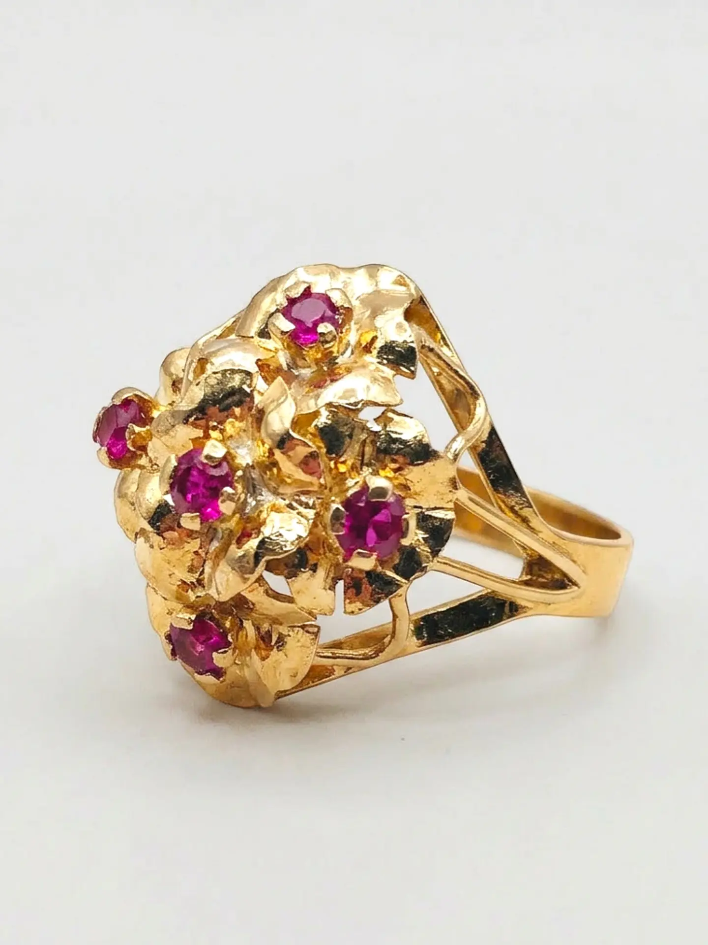 Anillo Florentino Rubí de Gala Oro 18k 5