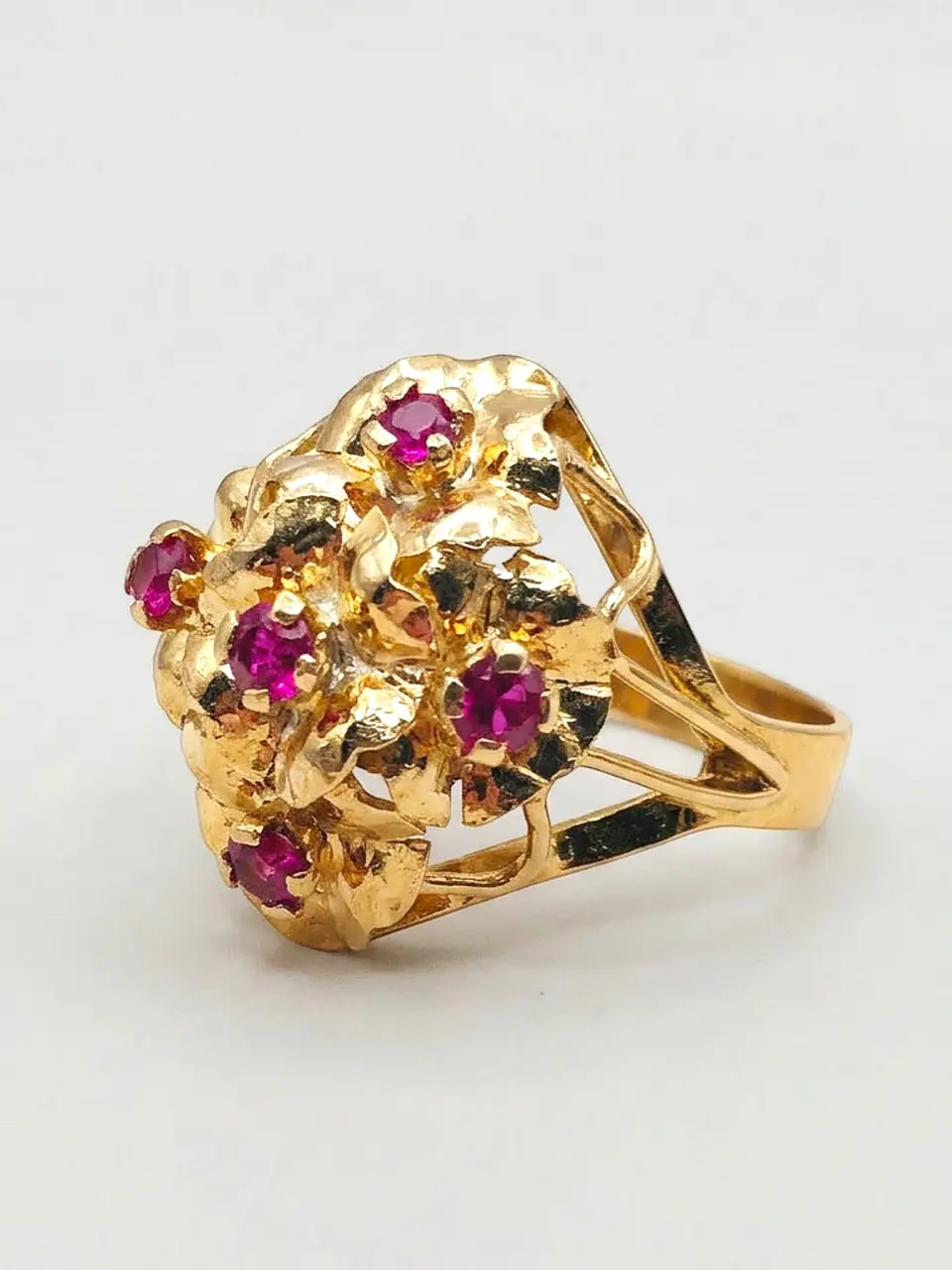 Anillo Florentino Rubí de Gala Oro 18k 5