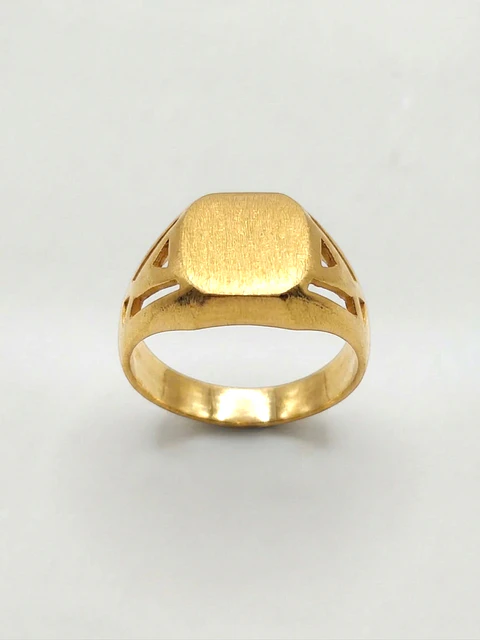 Anillo Sello Vanguardia Calada Oro 18k