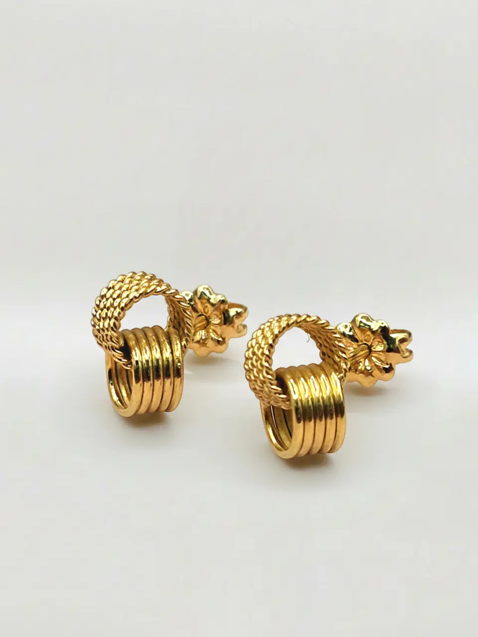 Aros Nudo Trenzado Oro 18k 4