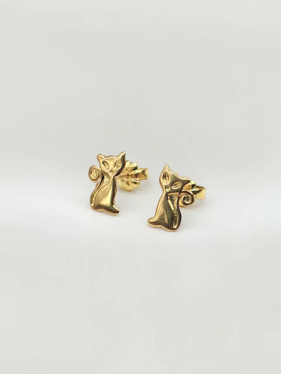 Aros Gatito Encanto Oro 18k 3