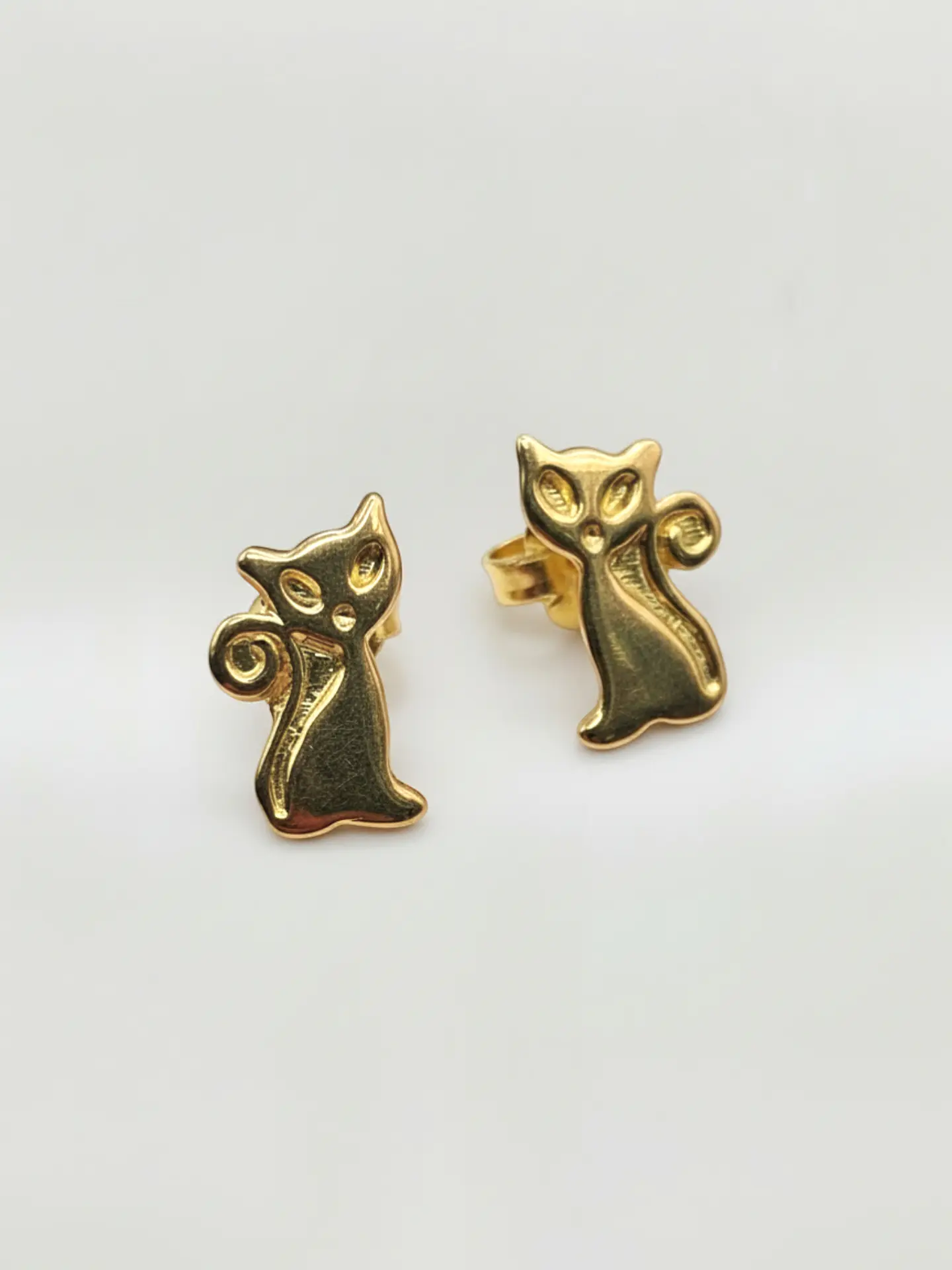 Aros Gatito Encanto Oro 18k 5