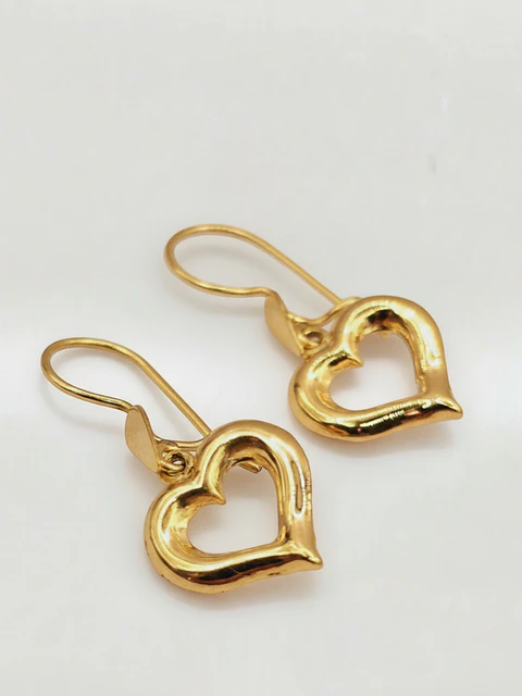 Aros Corazón con Cierre de Gala Oro 18k