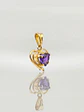 Colgante Corazón de Amatista Real Oro 18k - Miniatura 5