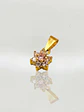 Colgante Roseta Rosa de Francia y Circones Oro 18k - Miniatura 2