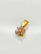 Colgante Roseta Rosa de Francia y Circones Oro 18k - Miniatura 4