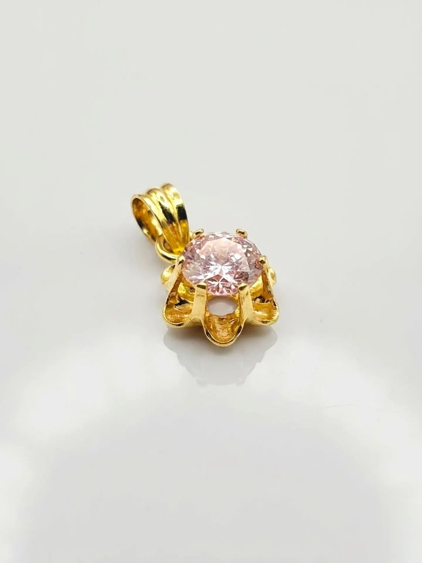 Colgante Chatón Italiano Rosa de Francia Oro 18k 2