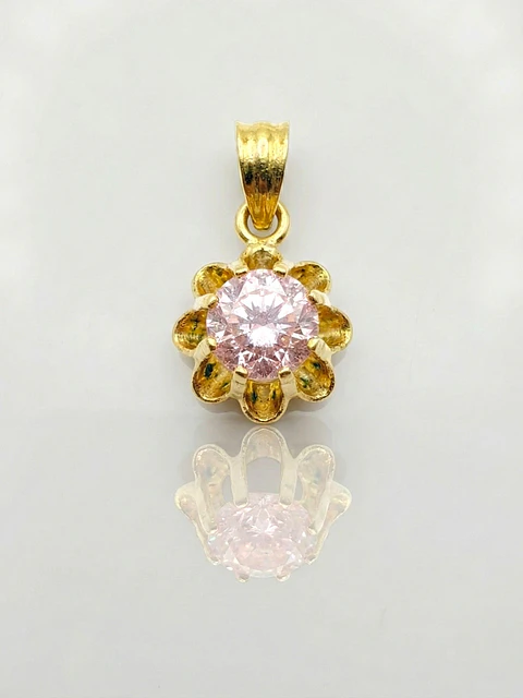 Colgante Chatón Italiano Rosa de Francia Oro 18k