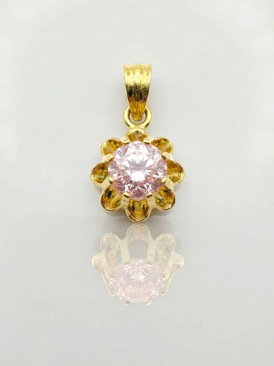 Colgante Chatón Italiano Rosa de Francia Oro 18k 1