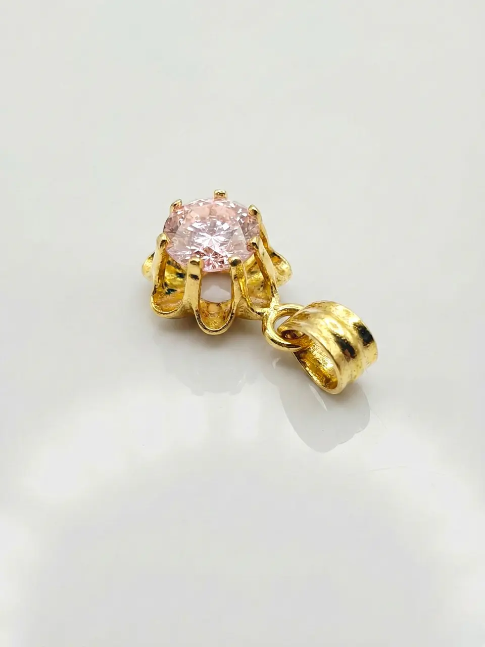 Colgante Chatón Italiano Rosa de Francia Oro 18k 4