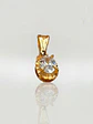 Colgante Chatón Oval de Circón Oro 18k - Miniatura 3