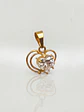 Colgante Corazón de Brillo Circón Oro 18k - Miniatura 4